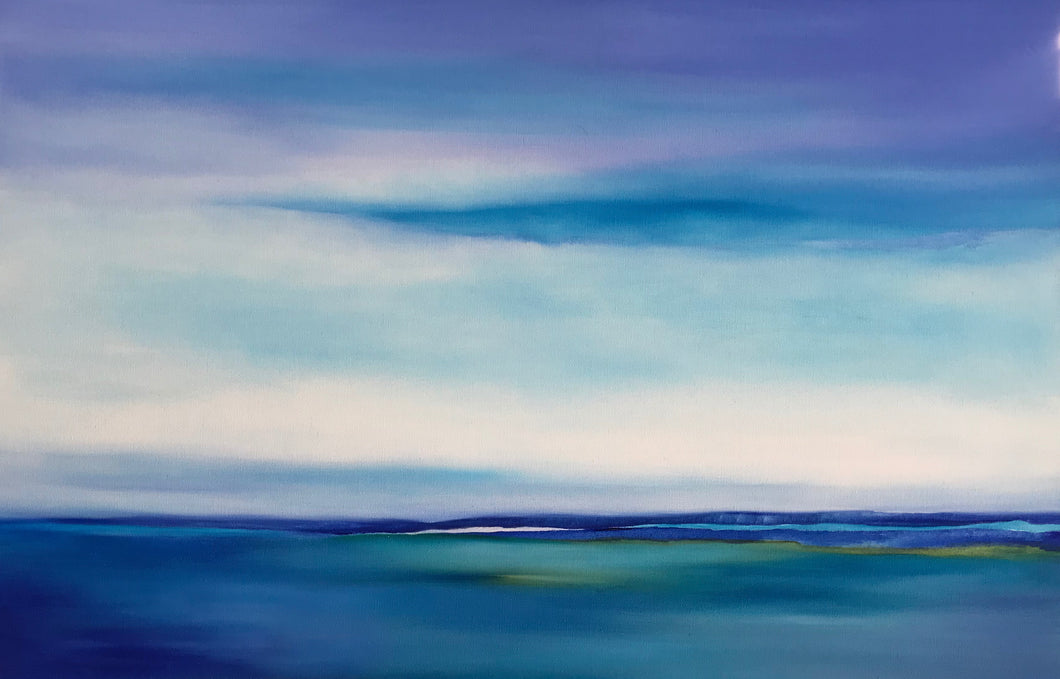 Expansion, oil painting 24x36 and a poem